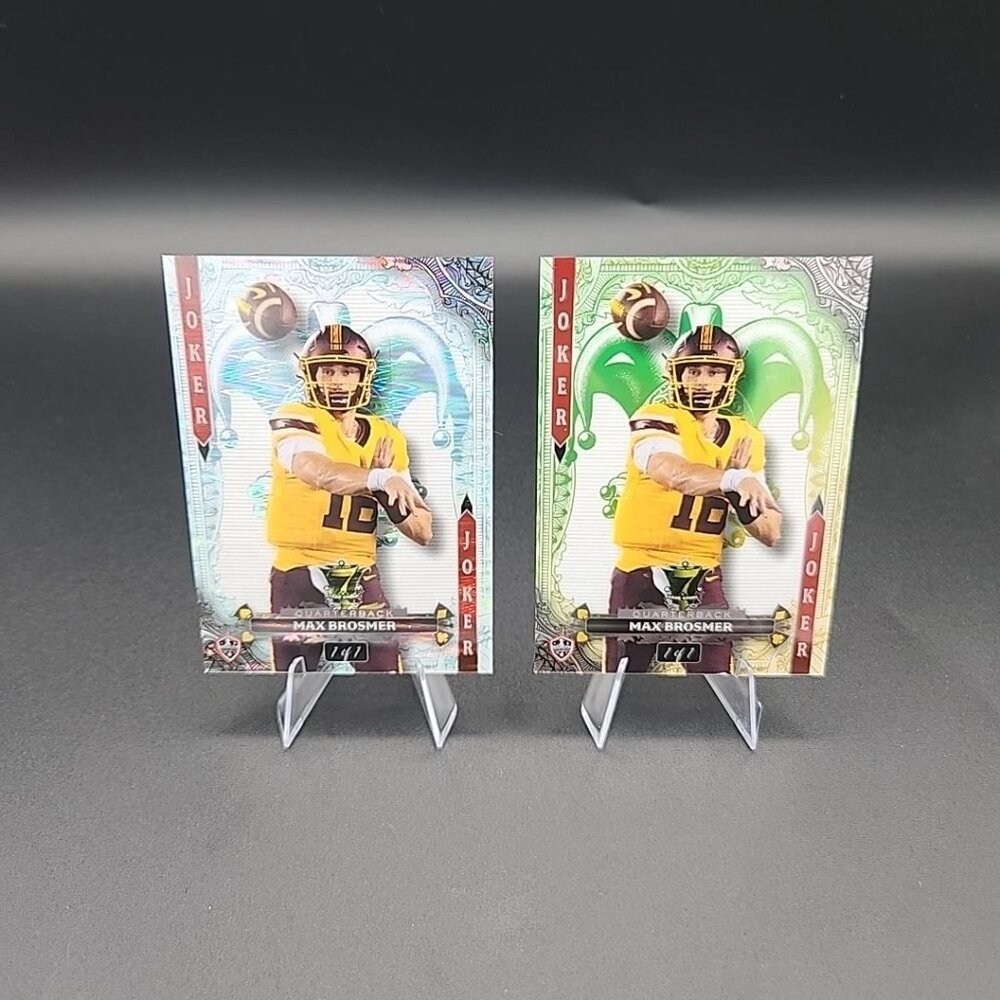 2024 Wild Card 7 Card Studs Joker Max Brosmer One of One Blue And Green 1/1 RC